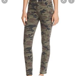 Hudson Mid-Rise camouflage jeans